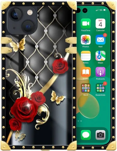 Vista 25 de DAIZAG Funda compatible con iPhone 14 Pro Max, funda de Angel Wings Girl para iPhone 14 Pro Max, decoración de metal de TPU suave a prueba de golpes
