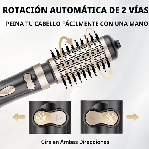 Vista 3 de DAILYLIFE Cepillo secador de pelo giratorio, cepillo secador de pelo giratorio con 2 cepillos (1.5 pulgadas y 2 pulgadas), voluminizador