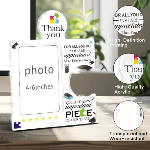 Vista 3 de Regalos de agradecimiento para empleados, marco de fotos de equipo de 4 x 6 pulgadas, regalos de agradecimiento para compañeros de trabajo, regalo