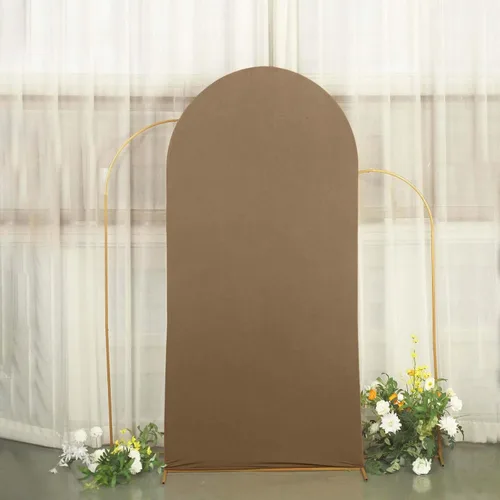 Vista 27 de Efavormart - Funda de elastano ajustada de elastano beige de 5 pies, ajuste cómodo, manga de fondo redonda para temas bohemios neutros y escenarios