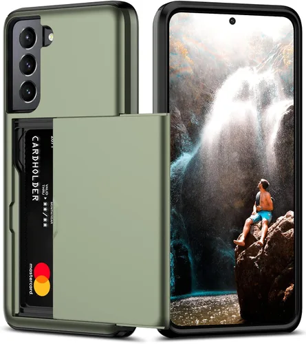 Vista 12 de Nvollnoe Funda para Samsung S20 FE con tarjetero de doble capa de protección resistente para Galaxy S20 FE, ranura para tarjeta oculta Funda delgada