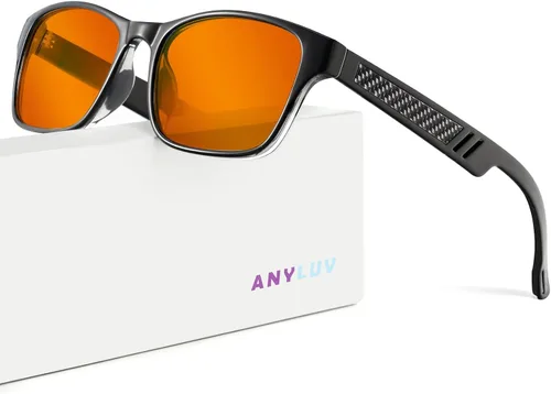 Vista 9 de ANYLUV Blue Light Blocking Glasses for Men Women Lightweight Computer Gaming Glasses Anti Eye Strain Rectangle Frame