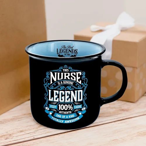 Vista 5 de Pavilion Gift Company - Nurse Genuine Legend - Taza de cerámica para fogata de 13 onzas, taza de café de doble cara, 1 unidad, paquete de 1, 3.75 x