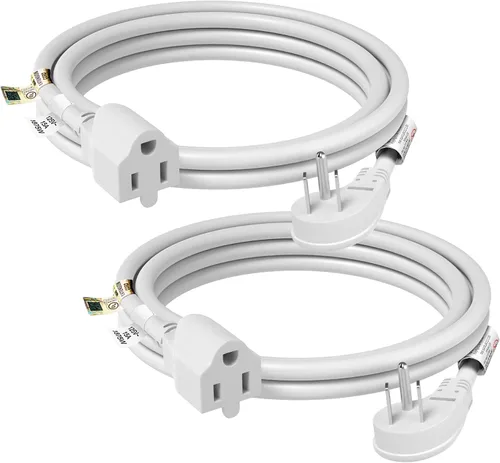 Vista 10 de FIRMERST Cable de extensión de enchufe plano de 10 pies 1875 W 14 AWG negro 15A