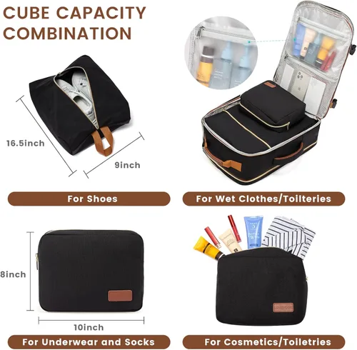 Vista 5 de LOVEVOOK Mochila de viaje para llevar a bordo, Mochilas de viaje