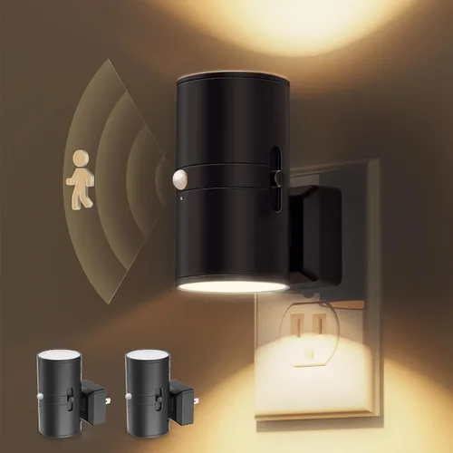 Vista 14 de L LOHAS LED Shell Night Light, Night Lights Plug into Wall Dimmable Nightlights Plug in with Light Sensor, 0-100LM, 3000K Soft White, LED