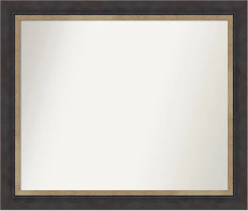 Vista 30 de Amanti Art Espejo personalizado, espejo de baño negro Astor, espejo de pared o espejo de tocador de baño sobre el fregadero (25 x 25 pulgadas)