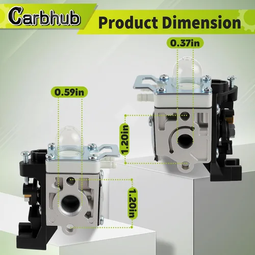 Vista 4 de Carbhub Carburador RB-K93 para Echo SRM225 SRM225i SRM225U SRM225SB GT225 GT225i GT225L GT225SF PAS225 PE225 PPF225 SHC225 Reemplaza A021001690