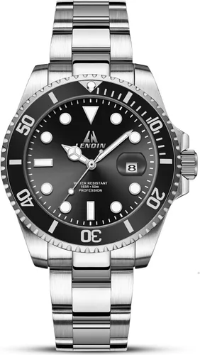 Vista 16 de LN LENQIN Reloj de cuarzo analógico impermeable para hombre, de acero inoxidable, con fecha, luminoso, a la moda