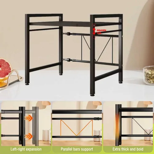 Vista 4 de Soporte extensible para horno microondas de 2 niveles con 6
