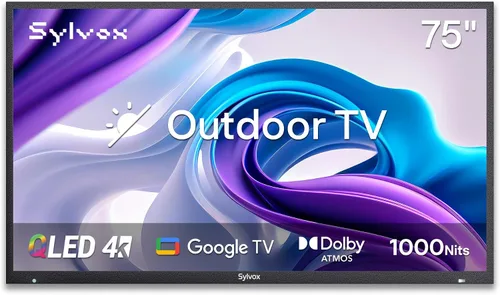 Vista 22 de SYLVOX Nueva TV inteligente para exteriores de 43”, Rendimiento impermeable superior, Acabado mate mejorado para efecto antirreflejos mejorado