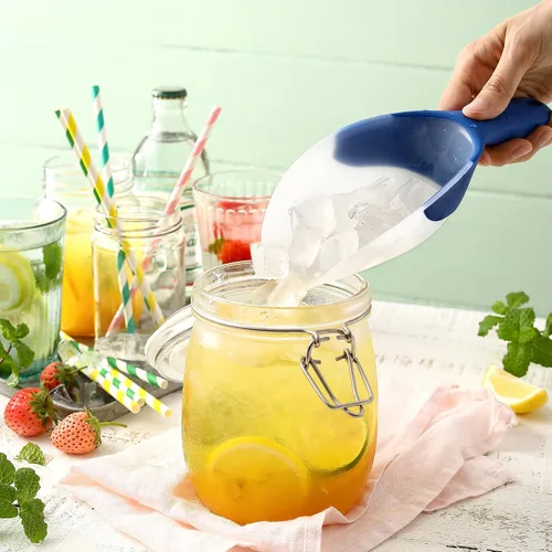 Vista 26 de Spring Chef - Cuchara magnética para congelador, sin BPA, color negro Flexi-Plastic Popcorn Scoop with Soft Grip Handle - Dishwasher Safe Ice