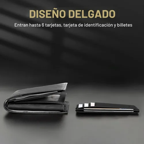 Vista 7 de Travelambo Billetera delgada con bolsillo delantero y clip para el dinero con bloqueo de identificación por radiofrecuencia, talla única