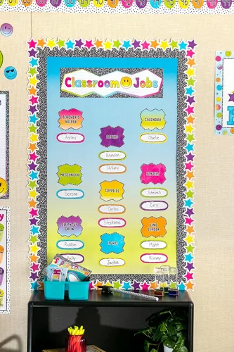 Vista 5 de Teacher Created Resources Composition - Borde enrollado recto – 50 pies – Decora tablones de anuncios, paredes, escritorios, ventanas, puertas