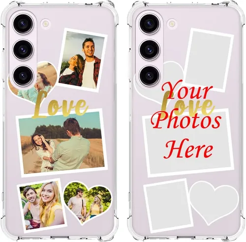 Vista 19 de Funda de teléfono personalizada para Galaxy S23, funda para múltiples fotos con parachoques de TPU ultra delgada, collage personalizado de múltiples