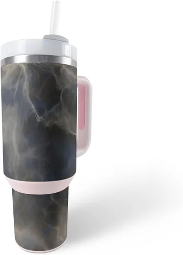 Vista 23 de MightySkins Skin - Vaso de vinilo compatible con Stanley The Quencher H2.0 FlowState de 40 onzas, color turquesa sólido, funda protectora, duradera