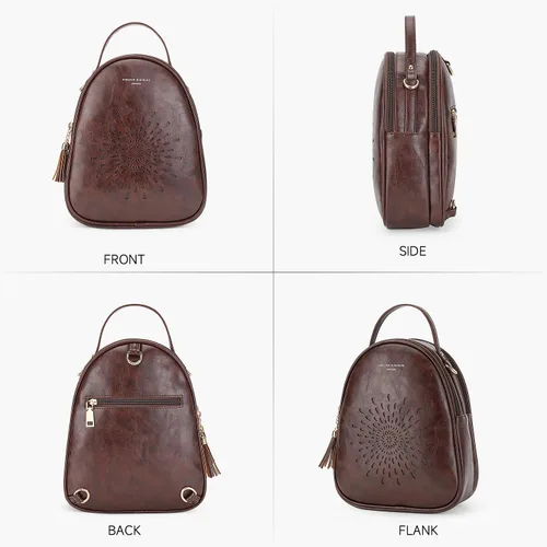 Vista 29 de T1953 Mochila para mujer, de piel sintética, para regalo para niñas y mujeres