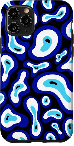 Vista 29 de Malvado de ojo turco Groovy Swirl patrón Good Vibes teléfono caso para iPhone 17
