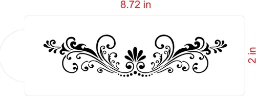 Vista 2 de Designer Stencils Fleur De Lis - Plantilla para pastel, beige/semitransparente