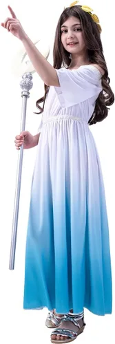 Vista 3 de PGOND Disfraz griego para niñas, disfraz de princesa de Halloween