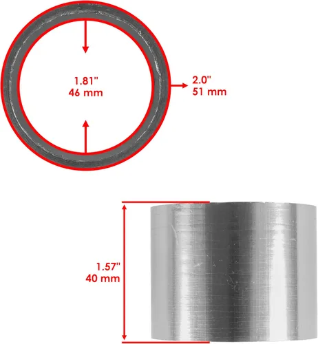 Vista 2 de Caltric Junta de tubo de silenciador compatible con Can-Am 707601544 707600955