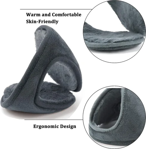 Vista 6 de Calentadores de oídos para hombres y mujeres, de forro polar clásico, unisex, para invierno