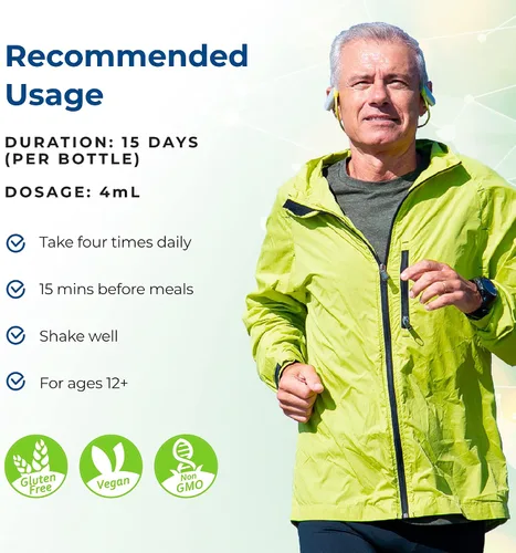 Vista 3 de Immune Bio Green Cell - 8 onzas, paquete de 2 - Apoyo al sistema inmunológico - Incluye vitamina C, carqueja, romero y plátano de hoja ancha - Sin