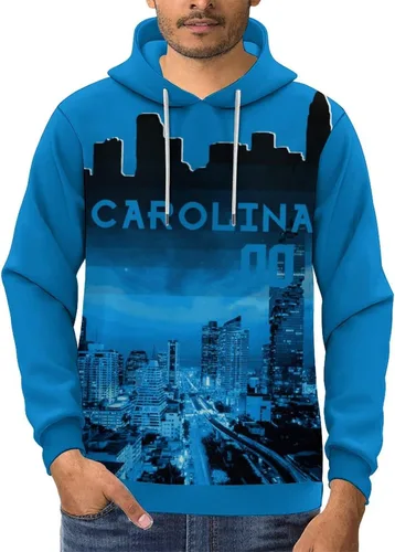 Vista 88 de Custom Football Hoodies City Night Skyline Personalized Sweatshirt Name Number Fan Gift Pullover for Men Women Youth