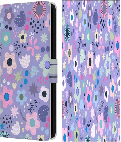 Vista 31 de Head Case Designs Officially Licensed Ninola Abstract Poppies Lilac Floral Leather Wallet Case Compatible with Samsung Galaxy A07 4G