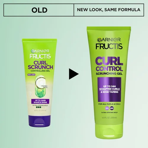 Vista 2 de Garnier Fructis Curl Control Scrunching Gel para el cabello, Curl Jelly para cabello rizado, ondulado y rizado con control de encrespamiento