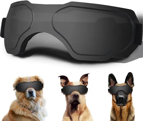 Vista 22 de Gafas de sol para perros pequeños, gafas para perros con correa ajustable, protección UV, adecuadas para perros pequeños Estilo liso-Multicolor