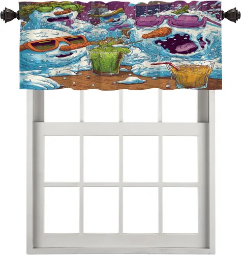 Vista 45 de Cortinas opacas de poliéster multicapa para ventanas de padre e hijo, 2 unidades, 26 x 24 pulgadas