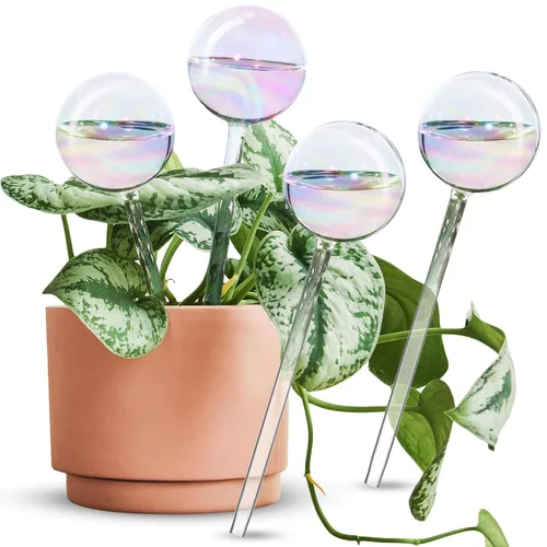 Vista 10 de Tomorotec [2 piezas] Sistema de riego automático de vidrio transparente iridiscente de color degradado de arco iris, bombillas automáticas