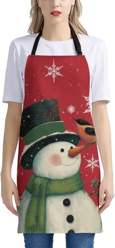 Vista 116 de Dreaweet Delantal de cocina unisex con cuello ajustable de Navidad