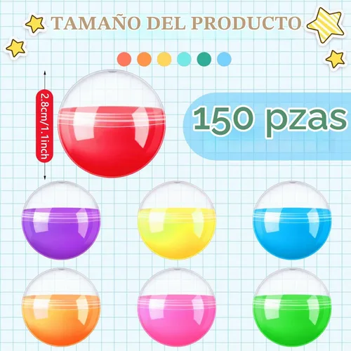 Vista 2 de Sosation 1,1 pulgadas 150 PC Gumball máquina expendedora cápsula, color Color elegante