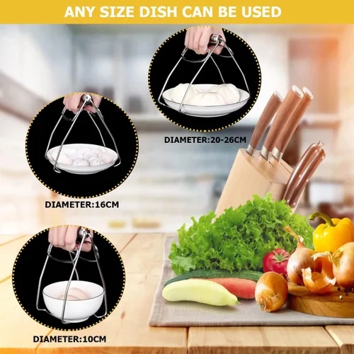 Vista 4 de DOERDO - Plato plegable de acero inoxidable, para cocina, hogar, restaurante, cocina