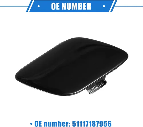 Vista 6 de Tapa para gancho de remolque de automóvil, compatible con BMW E92 Coupé E93 2007-2010, plástico duradero negro delantero derecho