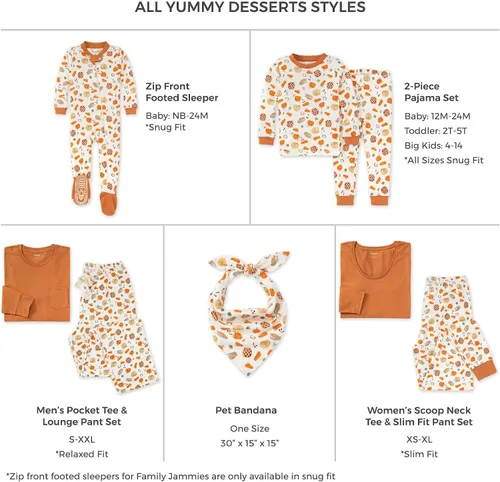 Vista 2 de Burt's Bees Baby - Conjuntos de pijamas de Navidad familiares a juego, de algodón orgánico, para niños, bebés, mujeres y adultos