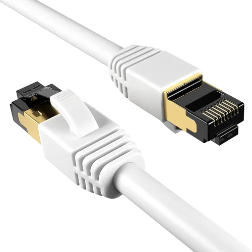 Vista 8 de Cables Direct Online Cable de conexión Ethernet SFTP Cat8 negro de 0.5 pies, conexión de 40 Gbps 2000 MHz, cobre blindado 26AWG RJ45 retrocompatible