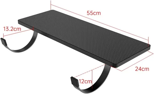 Vista 2 de Bandeja para teclado, extensión de escritorio, estante de cajón para teclado, bandeja de plataforma para teclado de computadora, instalación sin