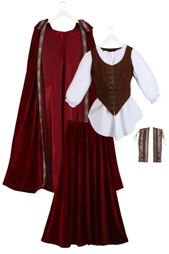 Vista 2 de Disfraz de Caperucita Roja deluxe Multicolor