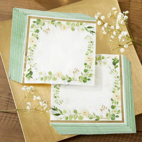 Vista 10 de Kate Aspen Servilletas de papel rústicas bohemias de 2 capas (juego de 30), servilletas decorativas gruesas, perfectas para bodas de otoño, brunch