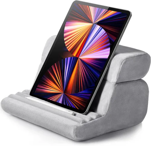 Vista 10 de UGREEN - Soporte de tableta para almohada en la cama con soporte suave para el regazo con 3 ángulos de visión ajustables, accesorios para el hogar