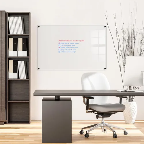 Vista 8 de Pizarra Acrílica de Borrado en Seco para Pared, 24" x 16" Pulgadas Tablero de Notas Acrílico Negro No Magnético para Pared, Planificador Familiar