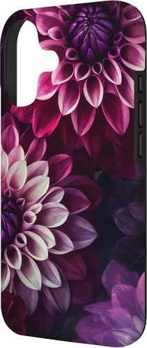 Vista 2 de Dahlia Flower Floral Nature Garden Pink Purple Maroon Design Case for iPhone 17