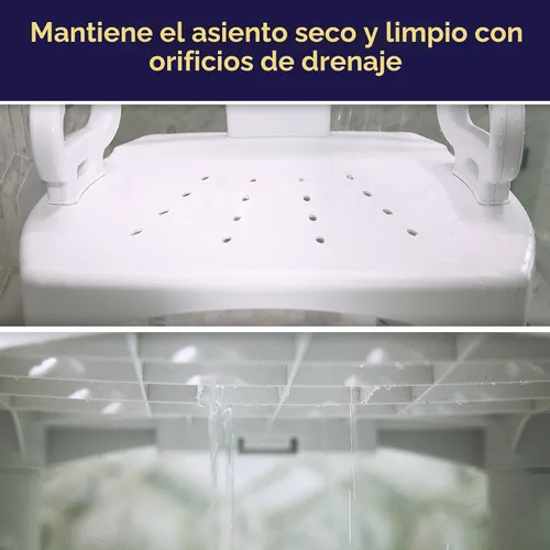 Vista 6 de Silla de ducha Drive Medical de serie Premium con respaldo y brazos