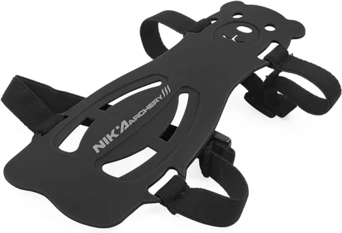 Vista 6 de Protector de brazo de tiro con arco ajustable 2 correas para jóvenes tiro práctica de caza