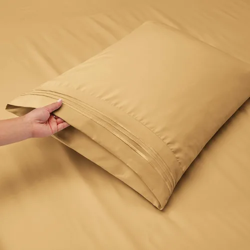 Vista 3 de Hearth & Harbor Sábanas tamaño King – Juego de sábanas de 4 piezas, sábanas de lujo de doble cepillado para hotel, sábanas y fundas de almohada