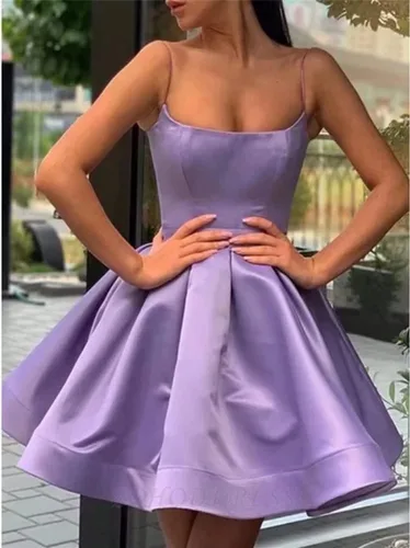 Vista 2 de Vestidos cortos de regreso a casa para jóvenes, adolescentes, graduación, maxi dulce 16, vestidos de cóctel para fiesta, longitud hasta la rodilla