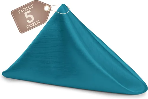 Vista 127 de Ultimate Textile -1 docena - Reversible Shantung Satin - Majestic - Servilletas de tela Majestic de 17 x 17 pulgadas color azul pizarra